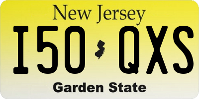 NJ license plate I50QXS