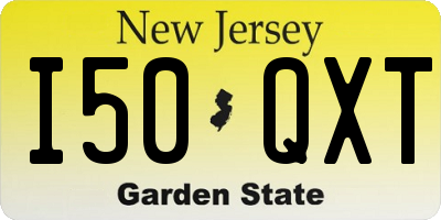 NJ license plate I50QXT