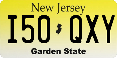 NJ license plate I50QXY