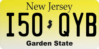 NJ license plate I50QYB