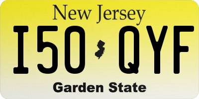 NJ license plate I50QYF