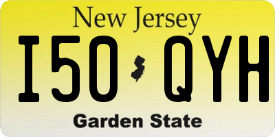 NJ license plate I50QYH
