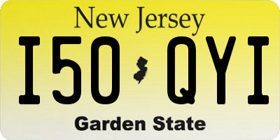 NJ license plate I50QYI
