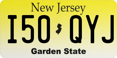 NJ license plate I50QYJ