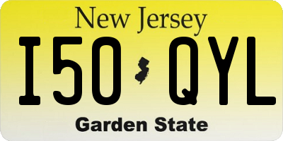 NJ license plate I50QYL