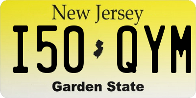 NJ license plate I50QYM