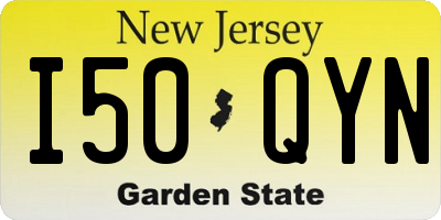NJ license plate I50QYN