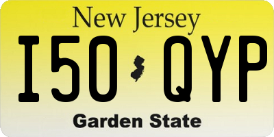 NJ license plate I50QYP
