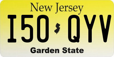 NJ license plate I50QYV