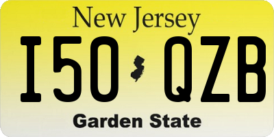 NJ license plate I50QZB