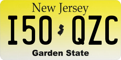 NJ license plate I50QZC