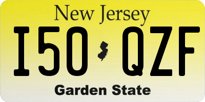 NJ license plate I50QZF