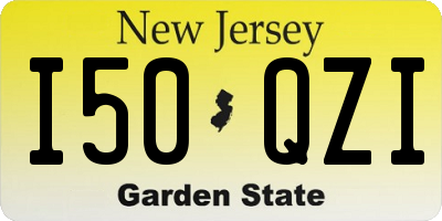 NJ license plate I50QZI