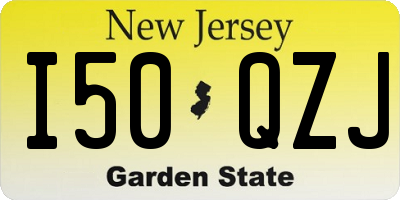 NJ license plate I50QZJ