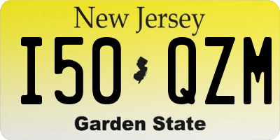 NJ license plate I50QZM
