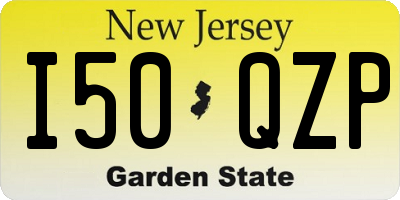NJ license plate I50QZP