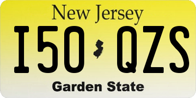 NJ license plate I50QZS