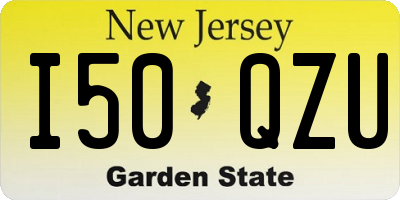 NJ license plate I50QZU