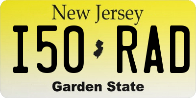 NJ license plate I50RAD
