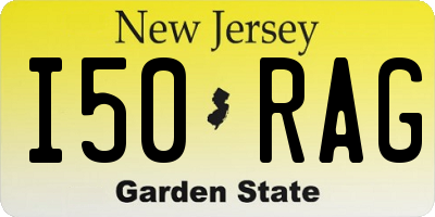 NJ license plate I50RAG