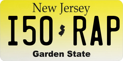 NJ license plate I50RAP