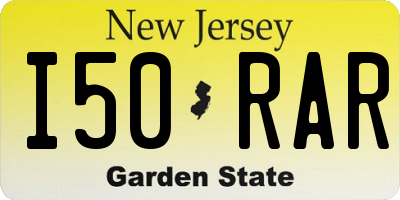 NJ license plate I50RAR