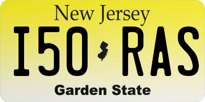 NJ license plate I50RAS