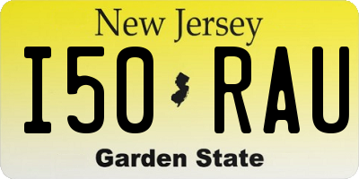 NJ license plate I50RAU