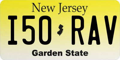 NJ license plate I50RAV