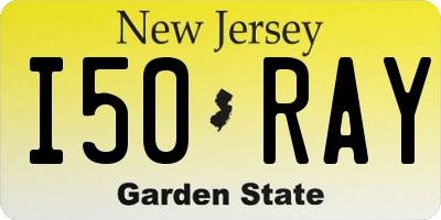 NJ license plate I50RAY