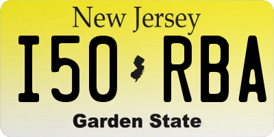 NJ license plate I50RBA