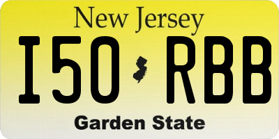 NJ license plate I50RBB