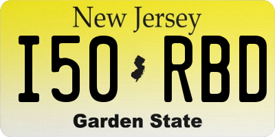 NJ license plate I50RBD