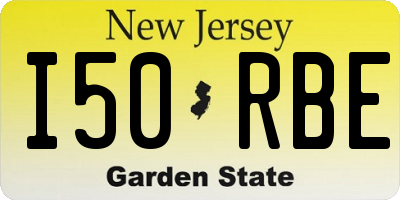 NJ license plate I50RBE