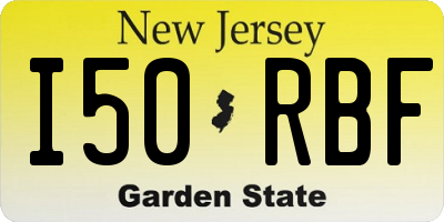 NJ license plate I50RBF