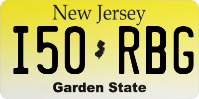NJ license plate I50RBG