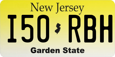 NJ license plate I50RBH