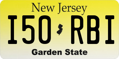 NJ license plate I50RBI