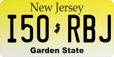NJ license plate I50RBJ