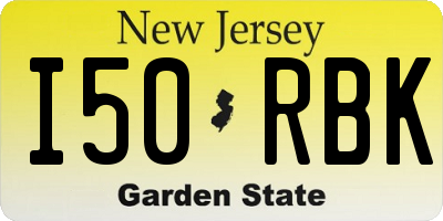NJ license plate I50RBK