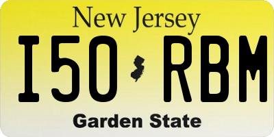 NJ license plate I50RBM