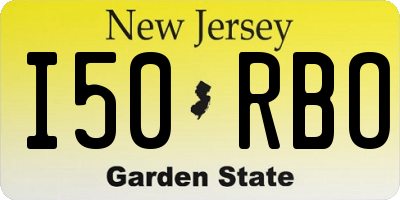 NJ license plate I50RBO