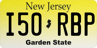 NJ license plate I50RBP
