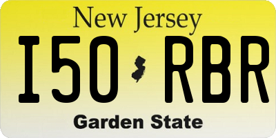 NJ license plate I50RBR