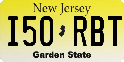 NJ license plate I50RBT