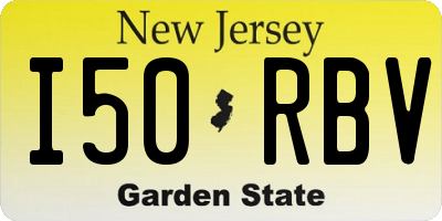 NJ license plate I50RBV