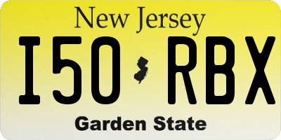 NJ license plate I50RBX