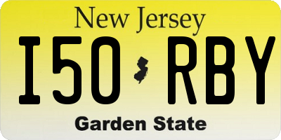NJ license plate I50RBY