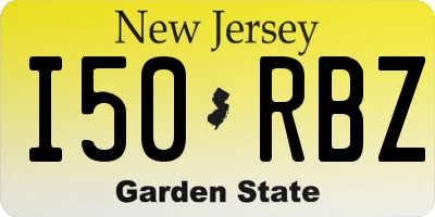 NJ license plate I50RBZ