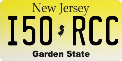 NJ license plate I50RCC
